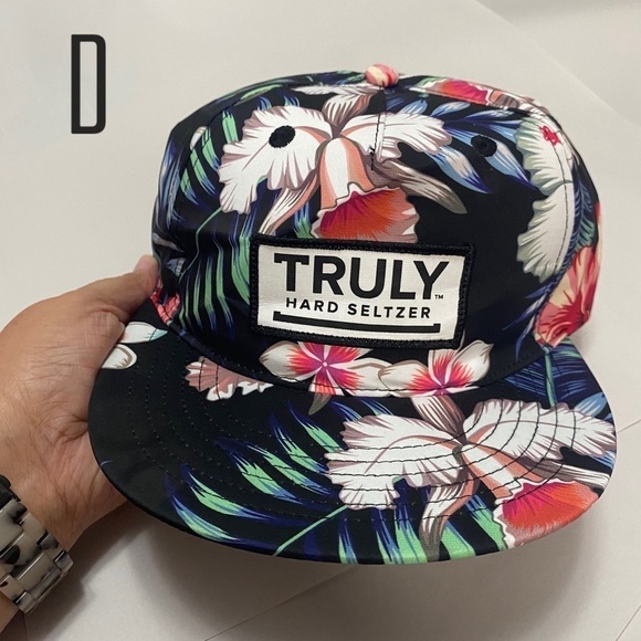 Truly Hard Seltzer Cap OS Trucker Cap Hibiscus Print - Picture 8 of 9
